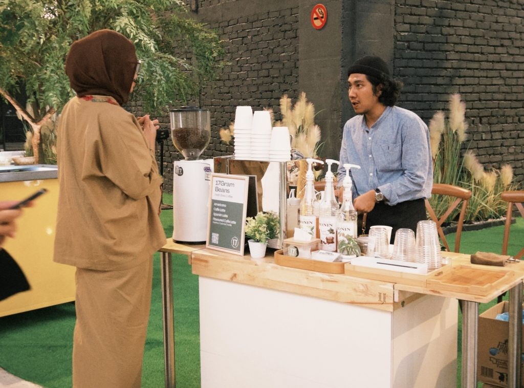 Coffee catering service in Melaka with a professional mobile coffee bar